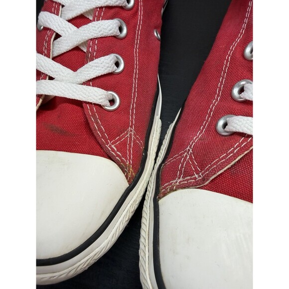 Converse Chuck Taylor All Star Mens 12 Red Shoes Hi Top Classic Canvas Sneakers - Picture 9 of 16